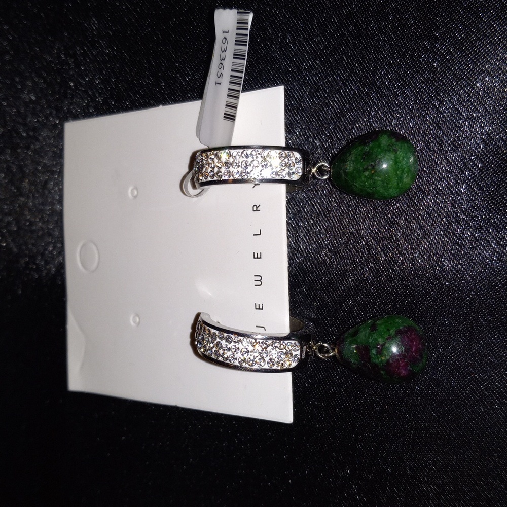 Ruby Zoisite earrings